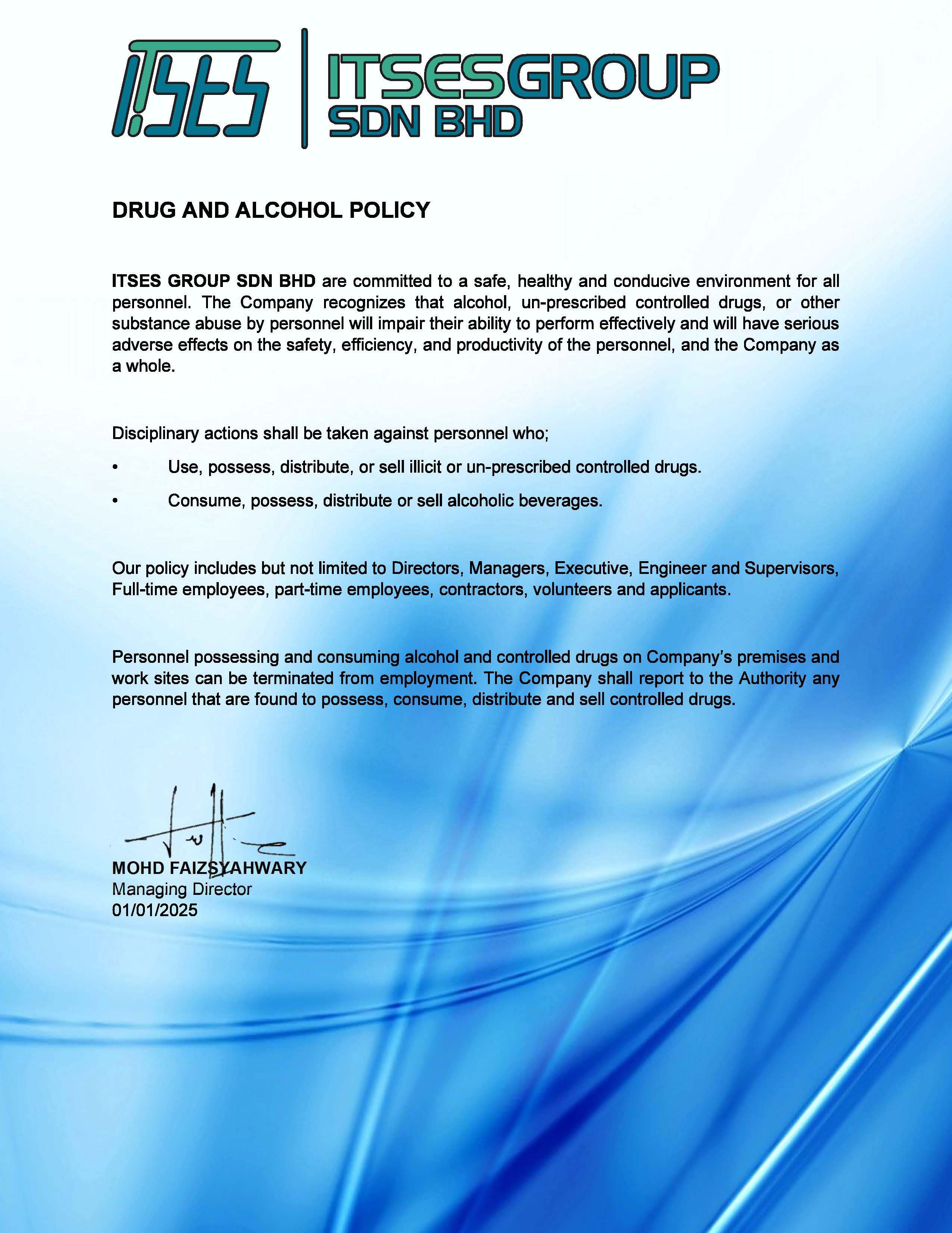 Drug & Alcohol Policy